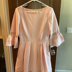 Eliza J Bell Sleeve Blush dress